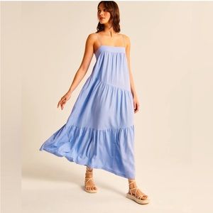 Abercrombie Asymmetrical Tiered Maxi Dress